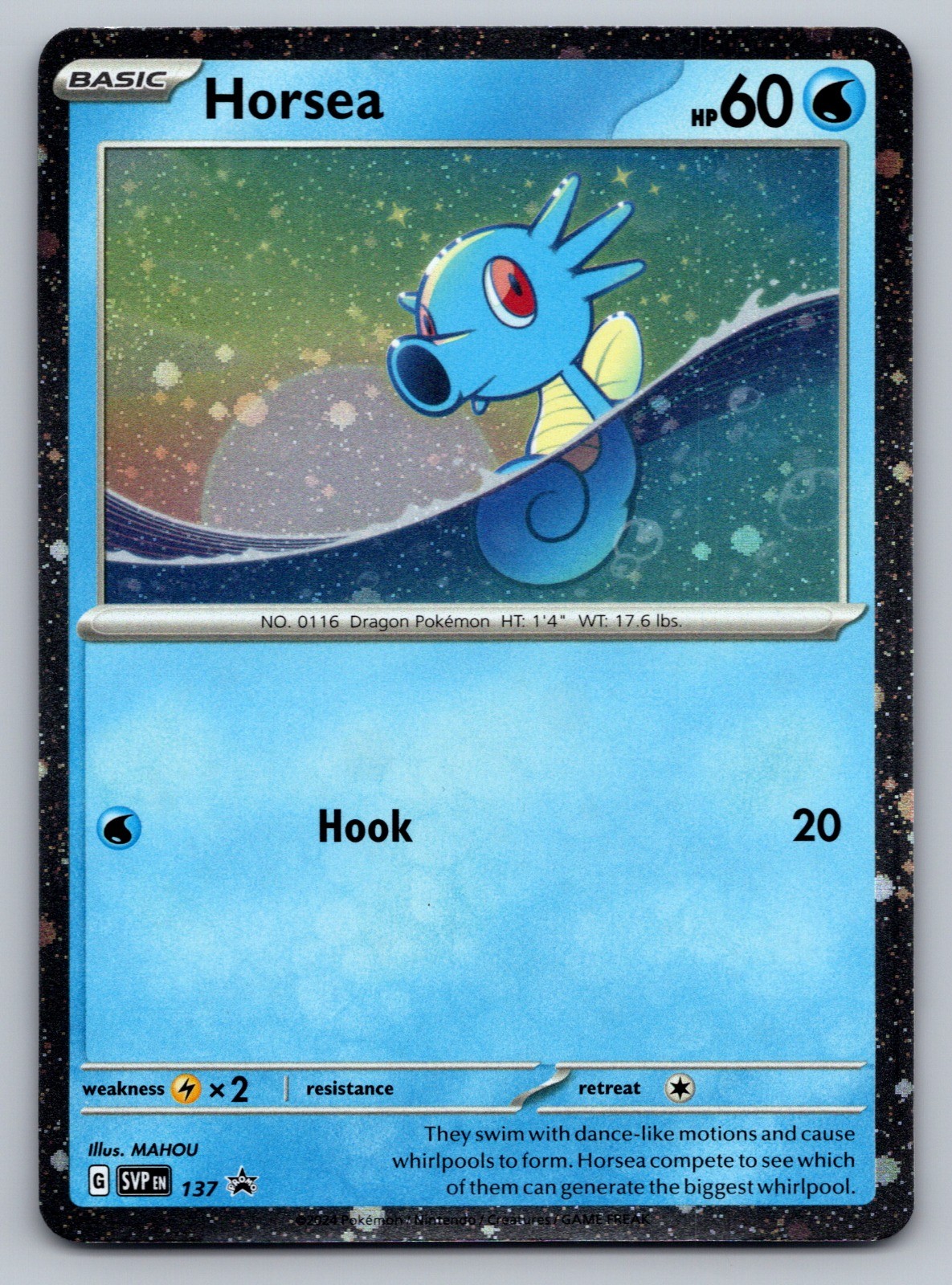 Pokemon Horsea - (Cosmo Holo) Promo 137 NM