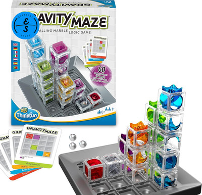 ThinkFun Gravity Maze Falling Marble Challenge Logik Denkspiel und Vorbau...