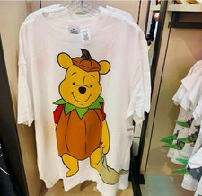 Disney Parks 2025 Halloween Winnie Pooh Pumpkin Tigger 2 Sides T Shirt Size XL