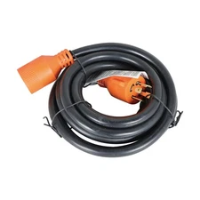 RV Extension Power Cord 30Amp 15FT with Cord Organizer NEMA L14-30P/R 125/250V