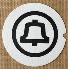 Rotary Phone Dial Card Insert Western Electric Bell Logo Ivory