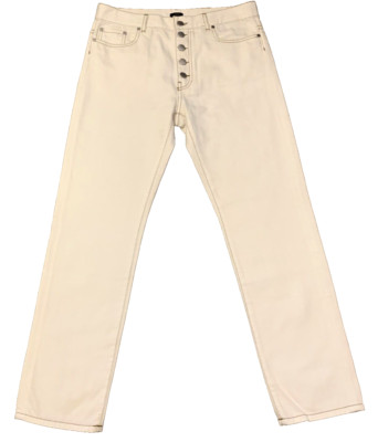 Joseph Jeans White Denim Button-Fly ITALY Made - Slim Straight Women 29 x 27