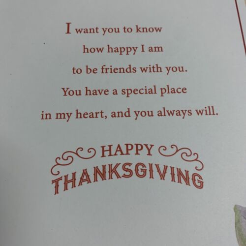 HAPPY THANKSGIVING FOR MY FRIEND Special Day 5,5"" x 8"" Markenzeichen Grußkarte - Bild 6 von 11
