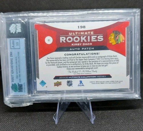 19-20 UD Kirby Dach Ultimate Rookies Auto Patch /49 Ultimate Collection MNT 8.0 - Picture 4 of 4