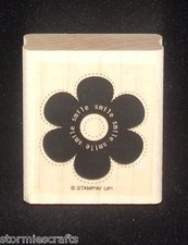 Flower Blossom Smile Rubber Stamp Single by Stampin Up Cause for Celebration