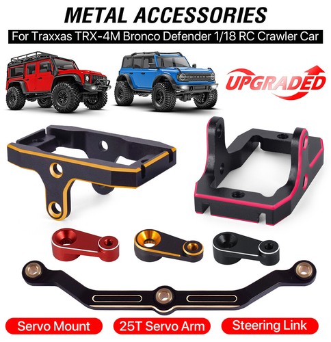 9imod Metall Servo Halterung Lenkverbindung 25T Servohorn für TRX4M 1/18 RC Car - Picture 2 of 30