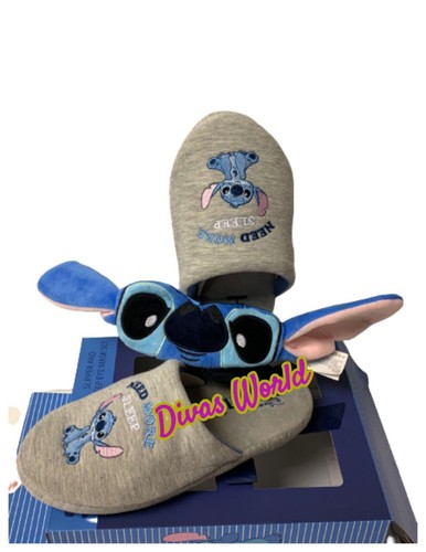 Disney Lilo & Stitch pantofole bambini set maschera occhi sonno confezione regalo di Natale - Foto 7 di 9