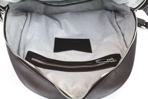 SUITSUPPLY Men Bag One Size Dark Brown Grained Calf Leather Backpack Classic - Picture 5 of 15