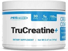 PEScience TruCreatine+ Creapure Creatine Monohydrate Powder, Micronized Creatine