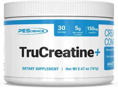 PEScience TruCreatine+ Creapure Creatine Monohydrate Powder, Micronized Creatine