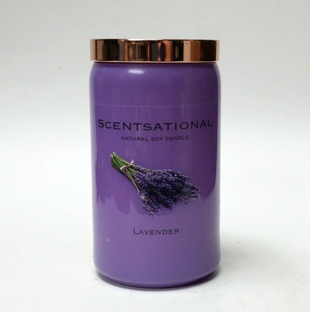 Scentsational Natural Soy Candle 1 Wick Lavender Scent 11 oz eBay