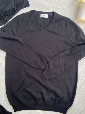 C&A The Basics Men's V-Neck Jumper -  Size L - Black