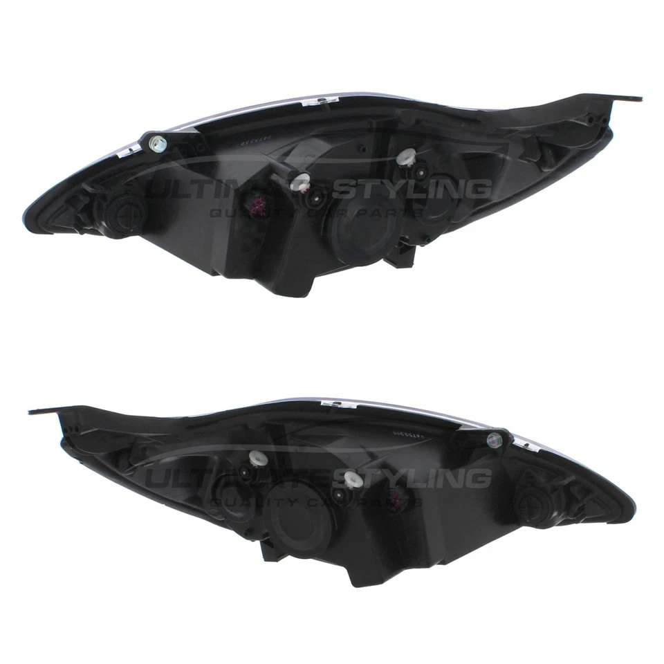 Par de faros delanteros cromados izquierda y derecha para Ford Ka MK2 2008-2017 Foto 2 de 4