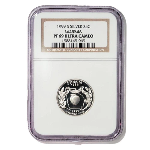 USA Georgia State Quarter 1999 S Silver Proof NGC PF 69 Ultra Cameo