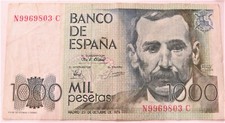 1979 Better Date Bank of SPAIN MIL pesetas 1000 