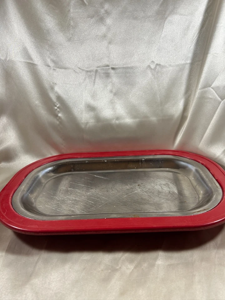 Red Thermo-Plate Stainless Steel Sizzler Plate Platter - Image 2 of 4