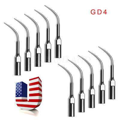 10pcs GD4 Dental Ultrasonic Scaler Tips Scaling Tip Fit DTE SATELEC SKYSEA