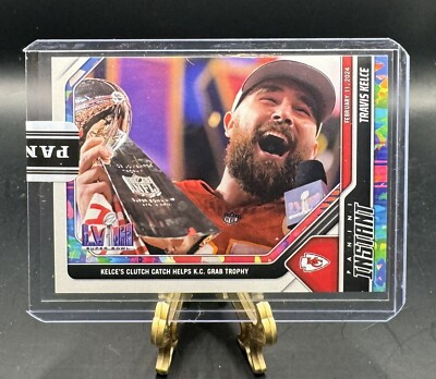 2023-24 PANINI INSTANT 214 TRAVIS KELCE SUPER BOWL LVIII SSP VERSICOLOR 2/5