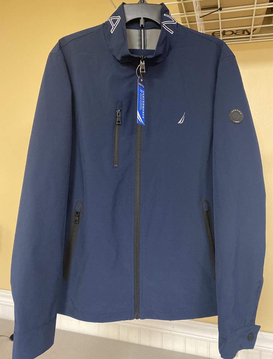 Nautica Men's Lightweight Jacket Stretch Athletic Full Zip Medium - Main Image