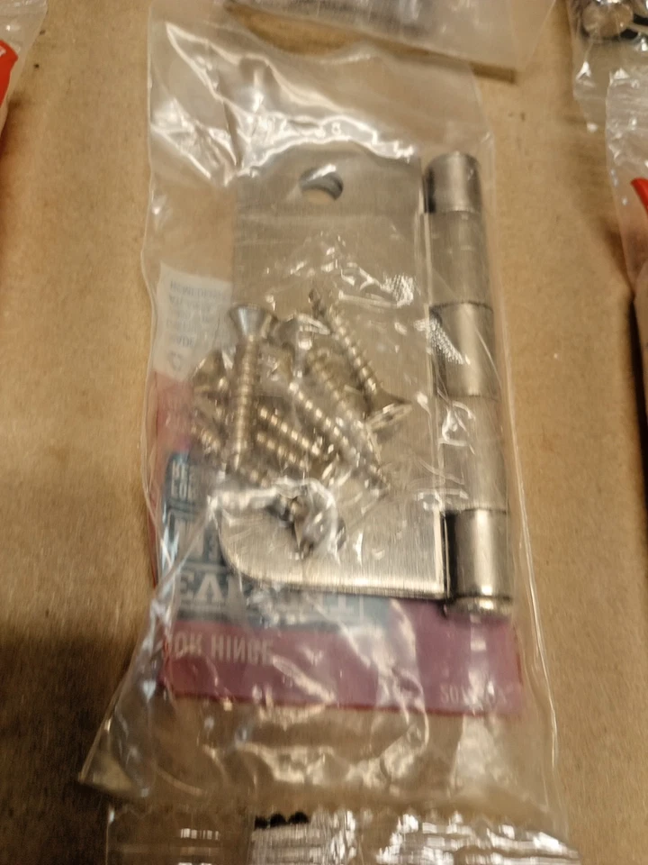 Lot Of 12 Everbilt Interior Door Hinges 3" Satin Nickel 1/4" Radius 207 307 - Image 4 of 4