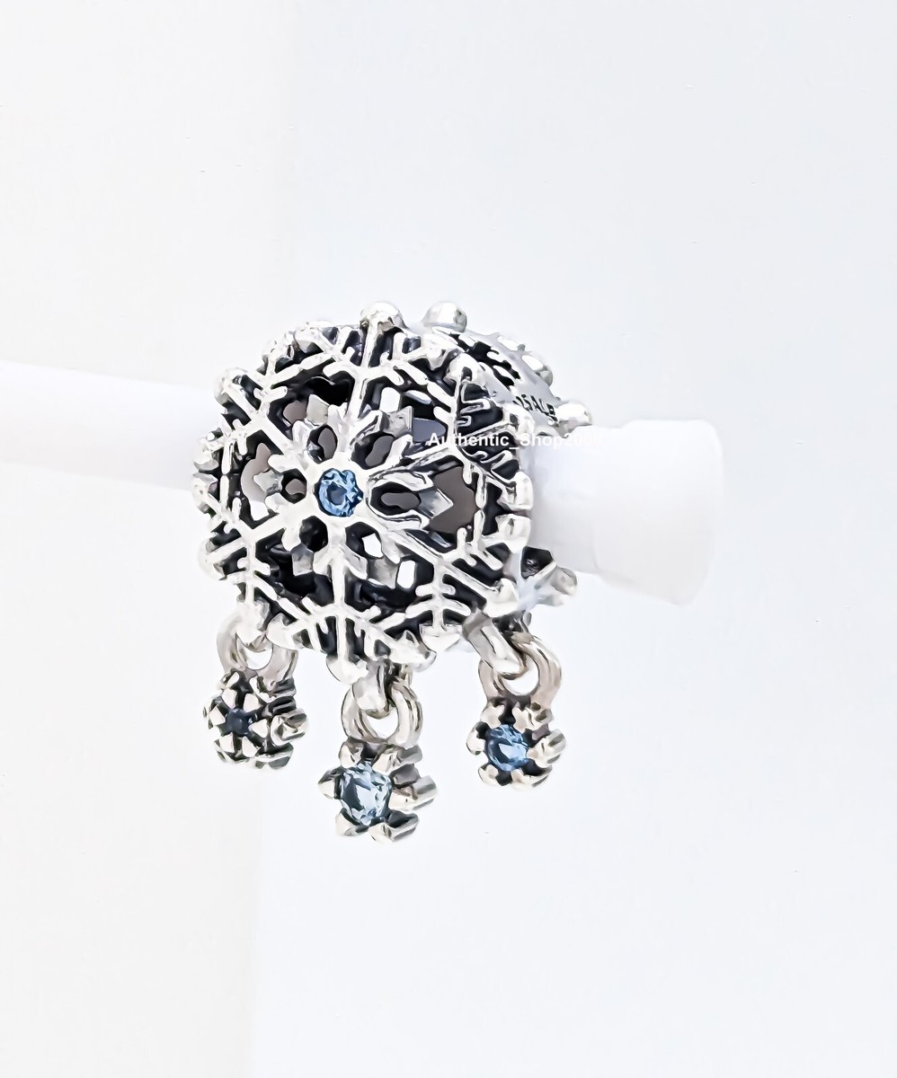 NEW 100% Authentic PANDORA 925 Icy Snowflake Drop Charm Pendant