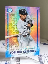 2021 Bowman Chrome Mega Box Refractor Blue Dawn Of Glory Yoelqui Cespedes #/150