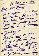 Eleonora Duse (+) ITALIAN ACTRESS autograph, handwritten letter signed Eleonora Duse (+) ITALIAN ACTRESS autograph, handwritten letter signed