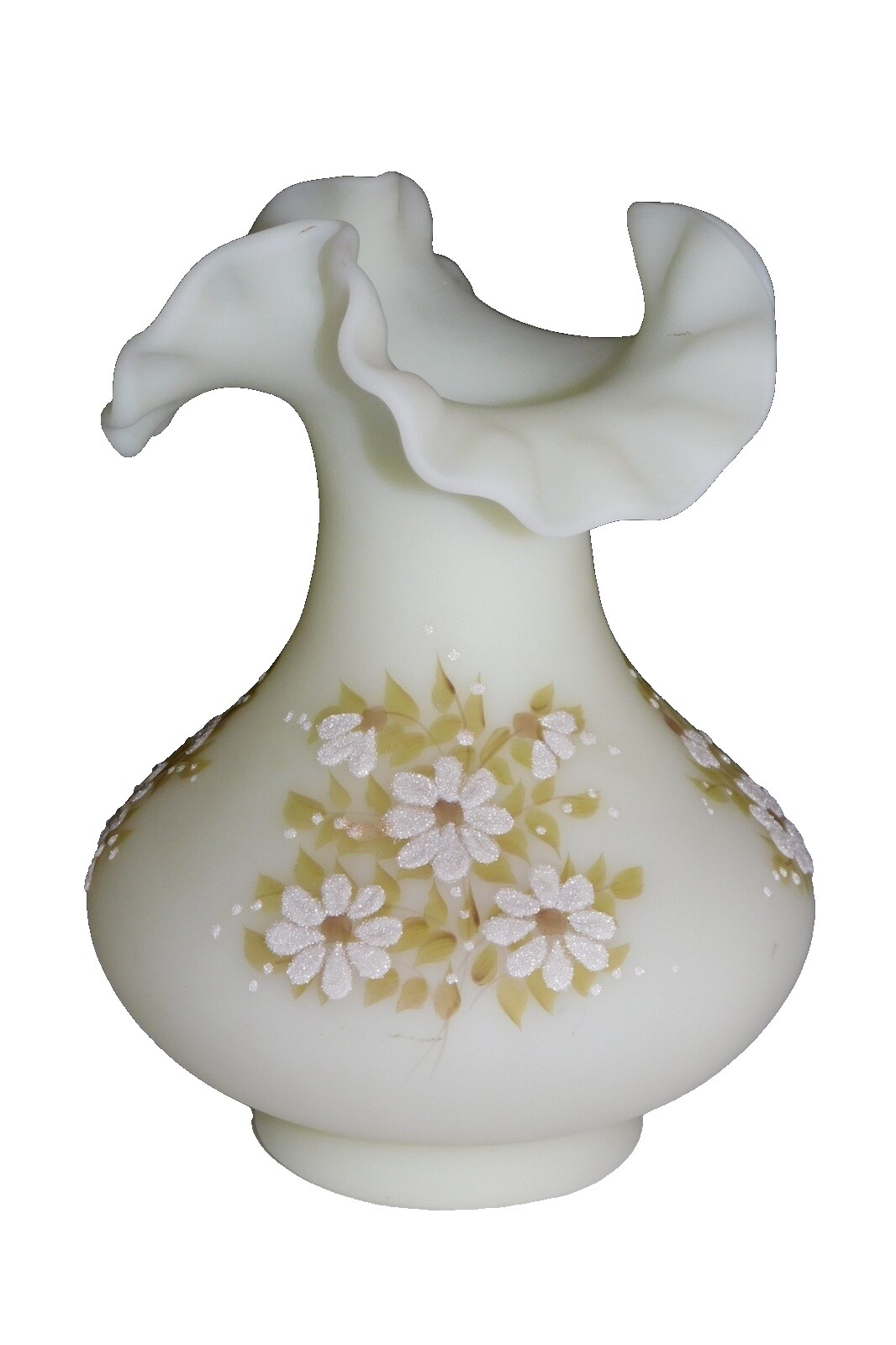 Fenton Custard Glass Vase | eBay