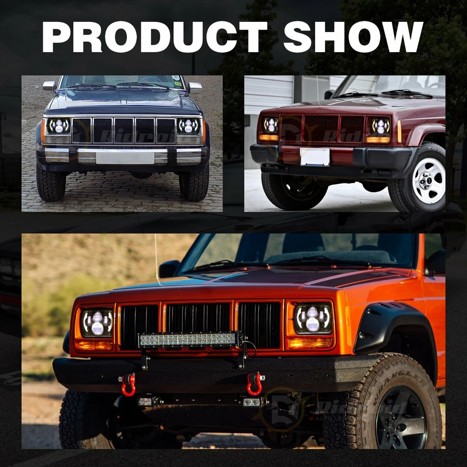 FOR TOYOTA PICKUP TRUCK 7X6" 6X7inch Rectangle LED HI-LO DRL BULB HEADLIGHT - Image 2 of 4