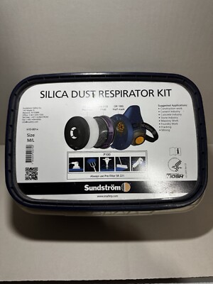 Maschera Antismog Mezza Maschera Sundstrom SR100 - Taglia M/L, Per Protezione Respiratoria, Filtro Singolo Mezza Maschera Sr100