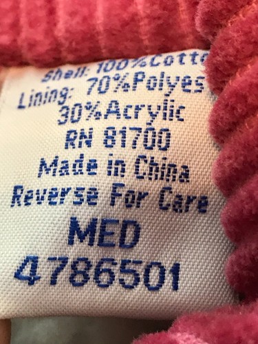 VTG Blair Women’s Size Med Wide Wale Corduroy Rose Chore Barn Coat Sherpa Lined - Picture 4 of 5
