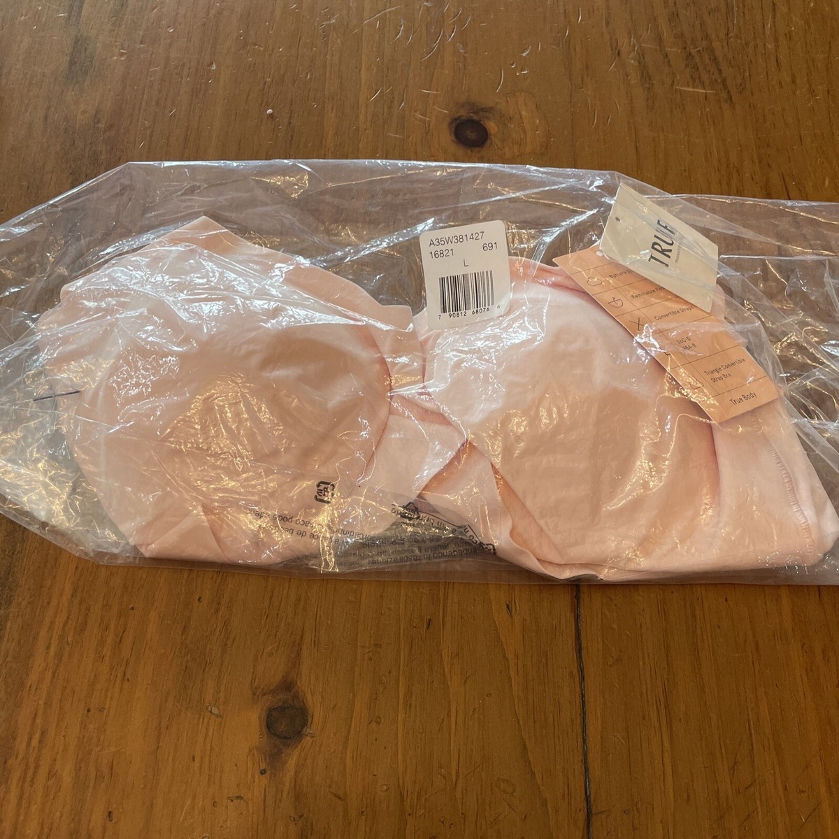 F. True & Co Womens Body Triangle Convertible Strap Bra Peony Pink