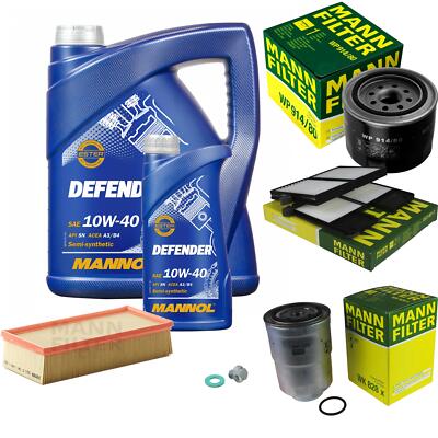 MANN Inspektionspaket 6 L MANNOL Defender 10W-40 für Toyota Carina E Station