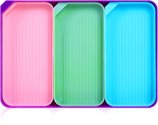 Prasacco 4 Pcs Diamond Art Trays, Colorful Rhinestone Tray Organizer Diamond Art