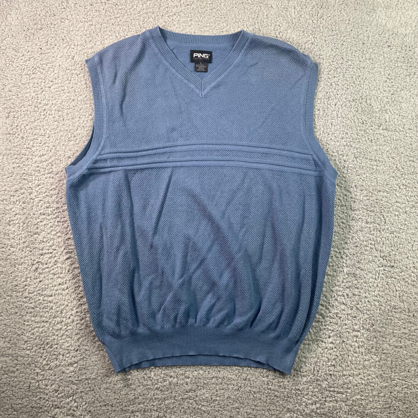 Ping Collection Cotton Microfiber Acrylic Blend Sweater Vest Men