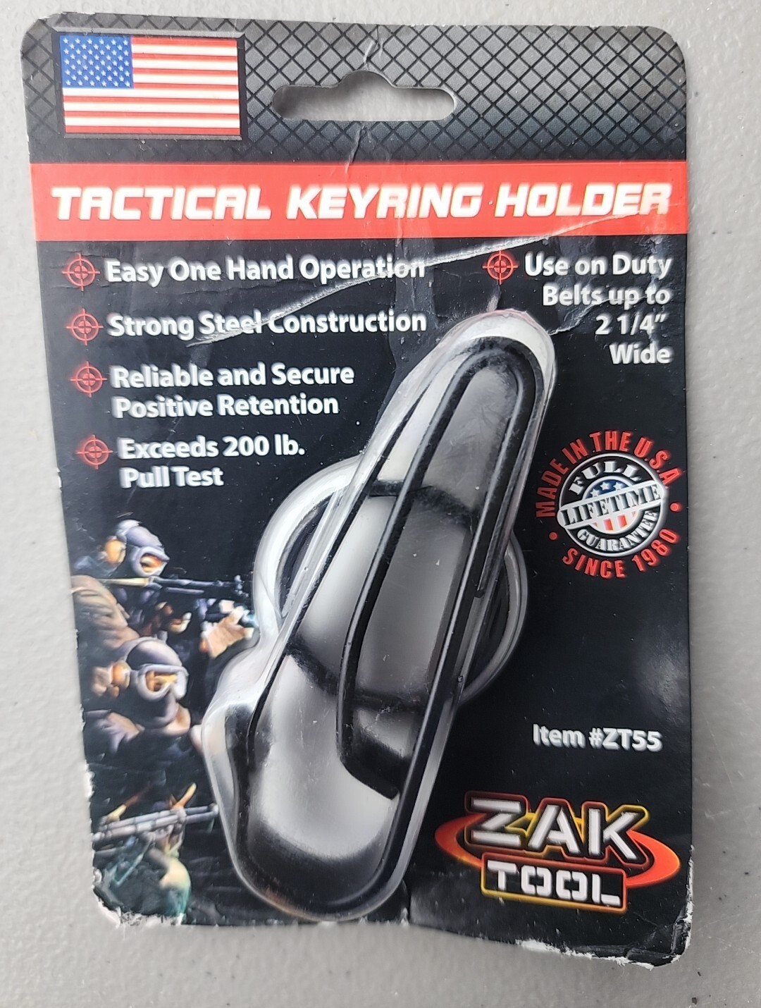 Zak Tool ZT55 Tactical Stealth Police 2.25" Key Ring Holder, Black eBay