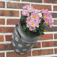 Wand Blumentopf Metall Wand Pflanztopf Milchkanne Mit Dekor HäNge-ÜBertopf
