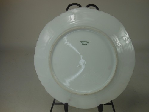Antiker Teller Haviland Frankreich handbemalt Porzellan Blumenmuster - Bild 10 von 18