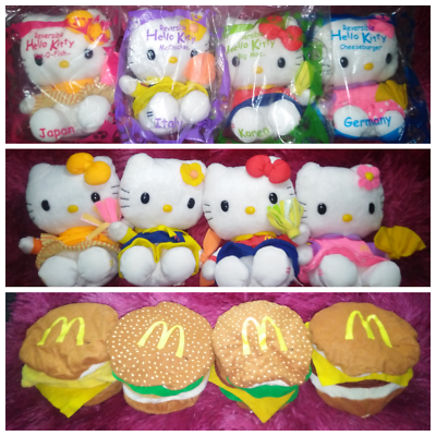 RARE Hello Kitty Hamburger​ Reversible McDonald's FIFA 2002 Set of