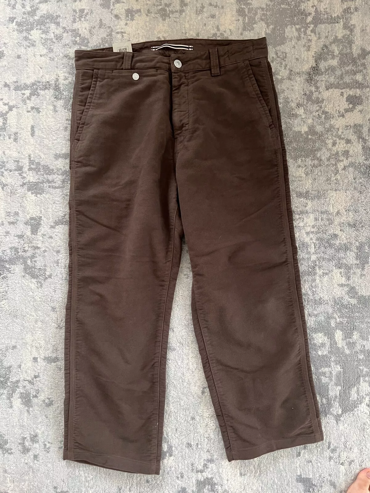 ? Pantalon pantalon marina Stone Island 319X6 coton moleskine noyer marron 36x27,5