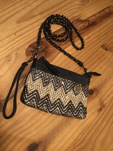 navy beaded bag
