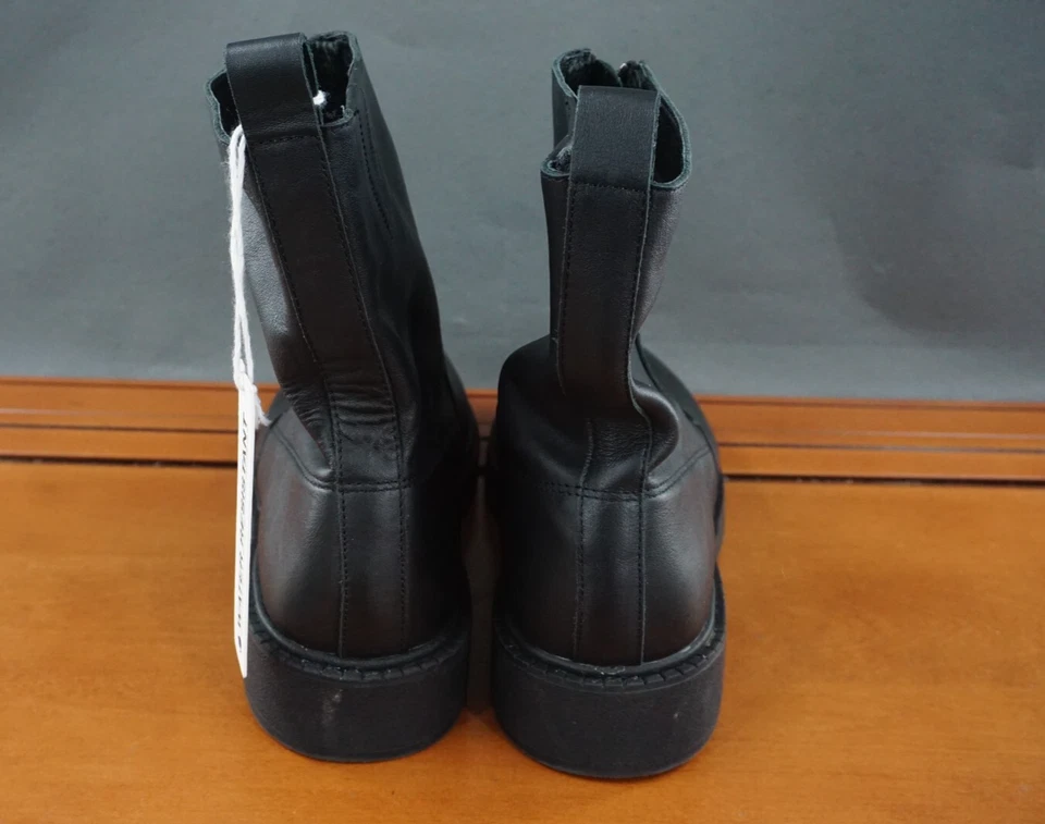 Botín informal Andre Assous Vernon para mujer talla 9,5 de cuero negro con cremallera Foto 4 de 4