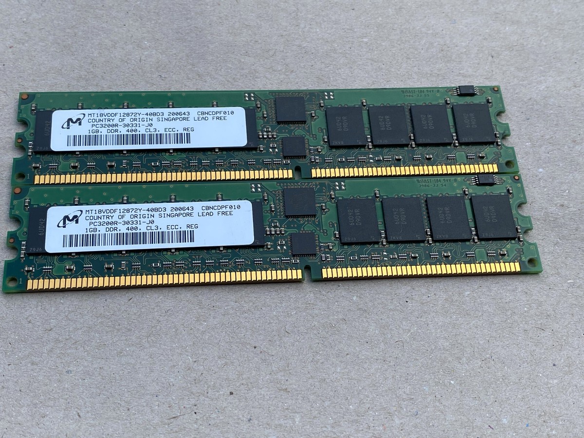 TYAN S2882UG3NR-D-RS RAM MEMORY MT18VDDF12872Y-40BD3 | eBay