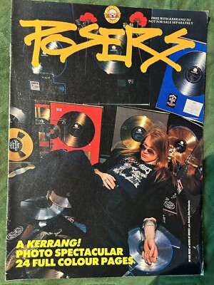 KERRANG U.K. Metal Magazine Posers 24 Full Color photo Spectacular Axl Rose 1990