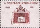 Vintage placemat THE FIREPLACE RESTAURANT clock on mantle Perth Amboy New Jersey — photo 2