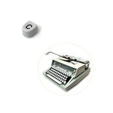 White C Key for Hermes 3000 Typewriter Vtg Media Boxy Keyboard Keytop Part thumbnail