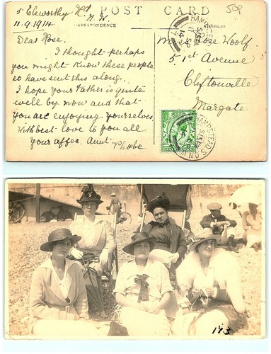 S03-2773, GRUPPENFOTO DAMEN, UK 1914 GESTEMPELT, ECHTFOTO POSTKARTE