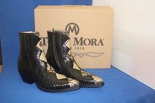 tony mora stiefelette westernboots stiefelette elegant schwarz neu gr. 38 python