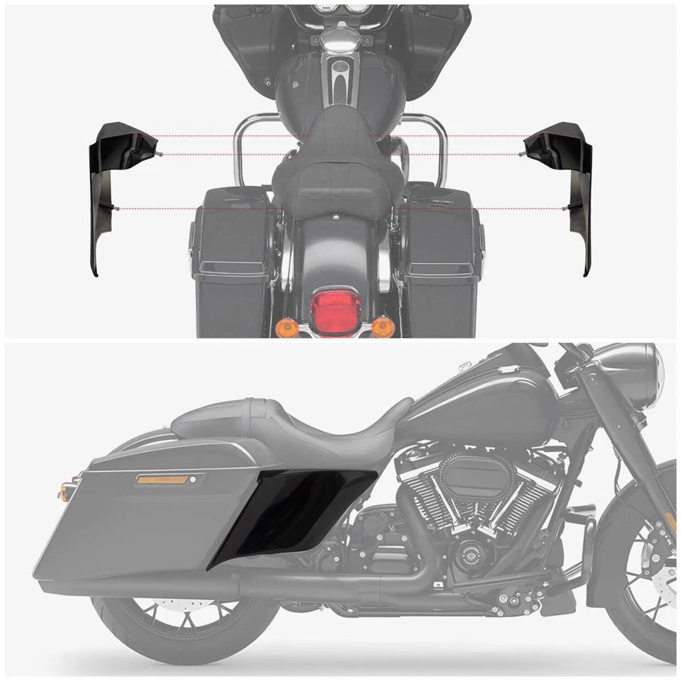 Panel de cubierta lateral estirado adecuado para Harley Touring Street Road Glide 2014-2020 Foto 3 de 4