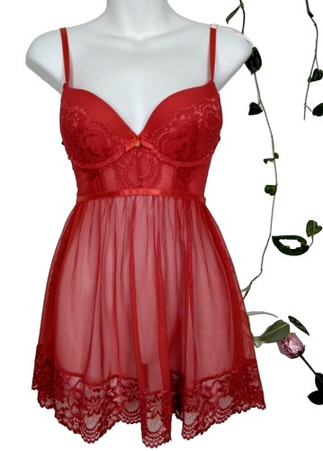 Hollister Red Chiffon Geo Smocked Back Babydoll Lined Dress XS BS4152 | eBay